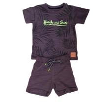 Conjunto Bebê Meia Malha Menino chumbo - Colorittá