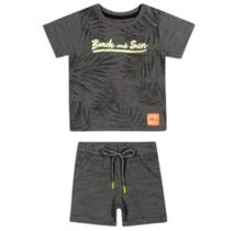 Conjunto Bebê Meia Malha Menino chumbo - Colorittá Conjunto Bebê Meia Malha Menino chumbo - Colorittá