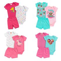 Conjunto Bebe Menina 12 Peças Manga Curta Algodão Conjunto Bebe Menina 12 Peças Manga Curta Algodão