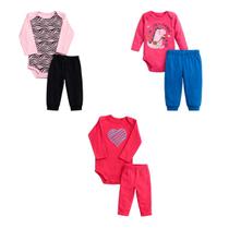 Conjunto Bebê Menina 6 Peças Inverno Algodão Modelo 1510 Conjunto Bebê Menina 6 Peças Inverno Algodão Modelo 1510