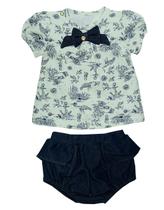 Conjunto Bebê Menina Bata C/Cobre Fralda Creme Grow Up Conjunto Bebê Menina Bata C/Cobre Fralda Creme Grow Up