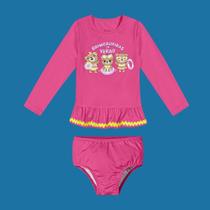 Conjunto Bebê Menina BGR Biquini Manga Longa UV50+ Ursinho P Conjunto Bebê Menina BGR Biquini Manga Longa UV50+ Ursinho P