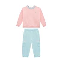 Conjunto Bebê Menina Blusa/Calça Moletom Rosa somnii Conjunto Bebê Menina Blusa/Calça Moletom Rosa somnii