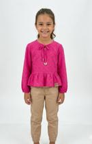 Conjunto Bebê Menina Blusa Em Laise E Calça Em Sarja Lilydee Cor:PinkTamanho:3 Conjunto Bebê Menina Blusa Em Laise E Calça Em Sarja Lilydee Cor:PinkTamanho:3