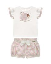 Conjunto Bebê Menina Blusa Regata/Short Xadrez Somnii Conjunto Bebê Menina Blusa Regata/Short Xadrez Somnii