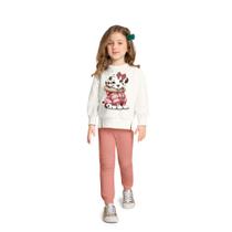 Conjunto Bebê Menina Blusão E Calça Dalmata Kyly Cor:Off WhiteTamanho:2 Conjunto Bebê Menina Blusão E Calça Dalmata Kyly Cor:Off WhiteTamanho:2
