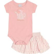 Conjunto Bebê Menina Body e Saia Pulla Bulla Ref. 50520 Conjunto Bebê Menina Body e Saia Pulla Bulla Ref. 50520
