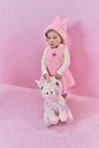 Conjunto Bebê Menina Body E Salopete Em Pelo Rosa Mundo Cinti Conjunto Bebê Menina Body E Salopete Em Pelo Rosa Mundo Cinti