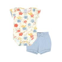 Conjunto Bebê Menina Body e Short Pulla Bulla Ref. 50516 Conjunto Bebê Menina Body e Short Pulla Bulla Ref. 50516