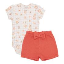 Conjunto Bebê Menina Body Hamster/Shorts Mini &amp Co