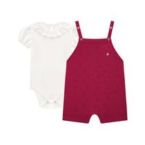 Conjunto Bebê Menina Body/Macacão Em Tricot Vermelho Somnii Conjunto Bebê Menina Body/Macacão Em Tricot Vermelho Somnii