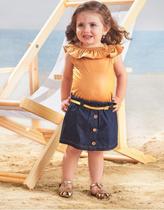 Conjunto Bebê Menina Body/Short/Faixa Golden Grow Up