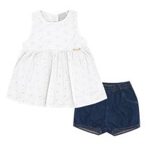 Conjunto Bebê Menina - Branco - 52122-3 Conjunto Bebê Menina - Branco - 52122-3