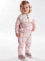 Conjunto Bebê Menina Casaco Com Capuz Forrado E Calça 2 peças - Kiki Xodó Conjunto Bebê Menina Casaco Com Capuz Forrado E Calça 2 peças - Kiki Xodó