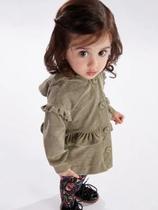 Conjunto Bebê Menina Casaco Cotelê Com Capuz e Legging 2 peças - Kiki Xodó Conjunto Bebê Menina Casaco Cotelê Com Capuz e Legging 2 peças - Kiki Xodó