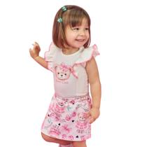 Conjunto Bebê Menina Cinti Body Cotton Short-Saia Molecotton Conjunto Bebê Menina Cinti Body Cotton Short-Saia Molecotton