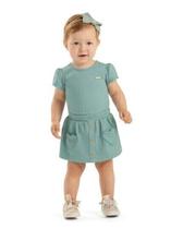 Conjunto Bebê Menina Curto Coração Colorittá Verde 3