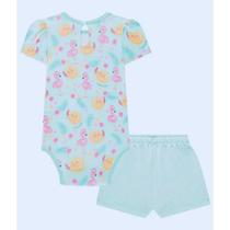 Conjunto Bebê Menina de Body e Short Saia Kukiê