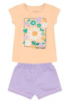 Conjunto bebê menina de flor Brandili Baby