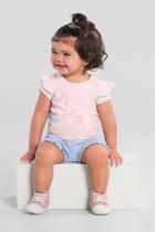 Conjunto bebê menina de florzinha Brandili Baby - G