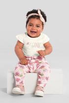 Conjunto bebê menina de florzinhas Brandili Baby