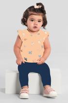 Conjunto bebê menina de passarinho Brandili Baby