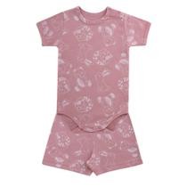 Conjunto Bebê Menina Dedeka Body Bichinhos Rosa - 1437 Conjunto Bebê Menina Dedeka Body Bichinhos Rosa - 1437