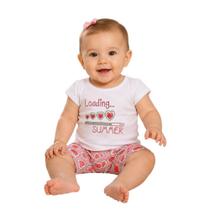 Conjunto Bebê Menina Elian Loading Summer Branco Conjunto Bebê Menina Elian Loading Summer Branco
