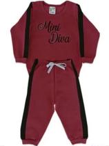 Conjunto Bebê Menina Em Moletom Peluciado Mini Diva 2 peças - Fantoni