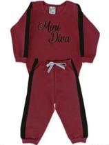 Conjunto Bebê Menina Em Moletom Peluciado Mini Diva 2 peças - Fantoni