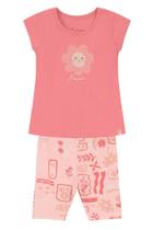 Conjunto bebê menina florido Brandili Baby Conjunto bebê menina florido Brandili Baby