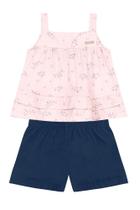 Conjunto bebê menina florido Mundi Conjunto bebê menina florido Mundi