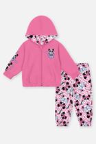 Conjunto Bebê Menina Jaqueta E Calça Panda Rosa Mundo Cinti