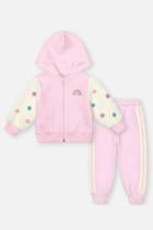 Conjunto Bebê Menina Jaqueta Pompom E Calça Rosa Mundo Cinti