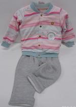Conjunto Bebê Menina Paraiso C/ Jaqueta Dupla Inverno 14652
