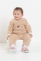 Conjunto Bebê Menina Pelo Bordado Inverno Lessa Kids B8861 Conjunto Bebê Menina Pelo Bordado Inverno Lessa Kids B8861