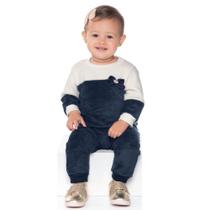 Conjunto Bebê Menina Pelo Casaco E Calça Laço Tileesul Conjunto Bebê Menina Pelo Casaco E Calça Laço Tileesul