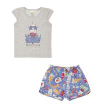 Conjunto Bebê Menina Regata Verão Pulla Bulla Ref. 39119