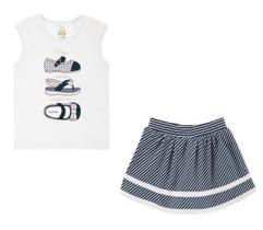 Conjunto Bebê Menina Short Saia Pulla Bulla Ref. 39114 Conjunto Bebê Menina Short Saia Pulla Bulla Ref. 39114