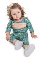 Conjunto Bebê Menina Soft Flores Blusão/Calça Jogger Mundi Conjunto Bebê Menina Soft Flores Blusão/Calça Jogger Mundi