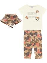 Conjunto Bebê Menina Verão Panda, Acompanha Chapéu, 3 Peças - Fakini Conjunto Bebê Menina Verão Panda, Acompanha Chapéu, 3 Peças - Fakini