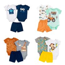 Conjunto Bebe Menino 12 Peças Manga Curta Algodão Conjunto Bebe Menino 12 Peças Manga Curta Algodão