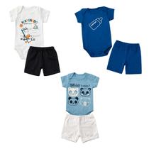 Conjunto Bebê Menino 6 Peças Verão Algodão Modelo 3510 Conjunto Bebê Menino 6 Peças Verão Algodão Modelo 3510