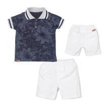 Conjunto Bebê Menino Algodão Estampado Praia Upi Uli Conjunto Bebê Menino Algodão Estampado Praia Upi Uli