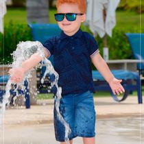 Conjunto Bebê Menino Algodão Jeans Estampado Upi Uli Conjunto Bebê Menino Algodão Jeans Estampado Upi Uli