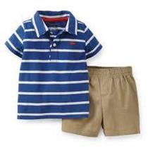 Conjunto Bebe Menino Algodão Original Carter,s 2 Peças Verão