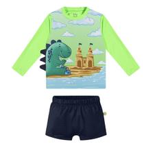 Conjunto Bebê Menino BGR Malha Splash UV50+ Camiseta Dino e Tamanho:3Cor:Igual da foto Conjunto Bebê Menino BGR Malha Splash UV50+ Camiseta Dino e Tamanho:3Cor:Igual da foto