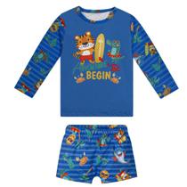 Conjunto Bebê Menino BGR Malha Splash UV50+ Camiseta Safari Tamanho:GCor:Igual da foto Conjunto Bebê Menino BGR Malha Splash UV50+ Camiseta Safari Tamanho:GCor:Igual da foto