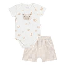 Conjunto Bebê Menino Body/Bermuda Fazenda Nini & Bambini Conjunto Bebê Menino Body/Bermuda Fazenda Nini & Bambini