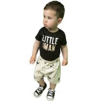 Conjunto Bebê Menino Body Bermuda Moletom Urso Luc.Boo Conjunto Bebê Menino Body Bermuda Moletom Urso Luc.Boo